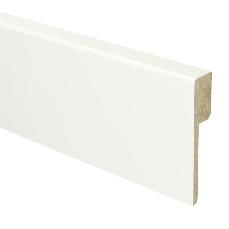 Populair MDF Renovatieplint Modern 90x18 RAL 9016 Verkeerswit 15975